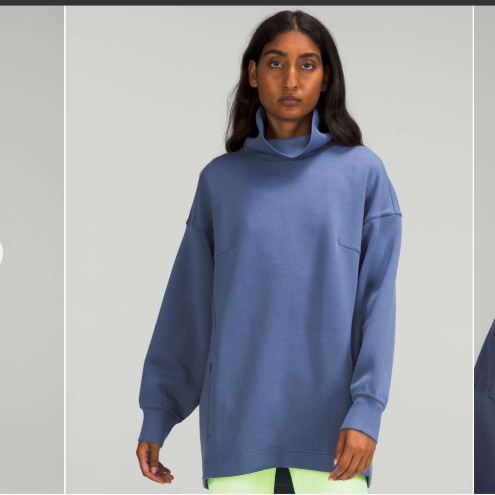 Lululemon model blend turtle neck tunic size 8 blue active wear